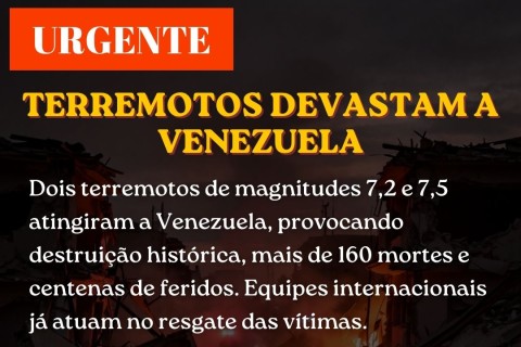 Venezuela vive maior desastre sísmico em mais de um século: terremotos deixam mortos, feridos e cidades destruídas