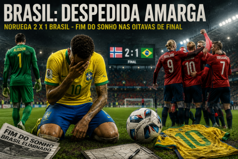 Brasil dá adeus à Copa do Mundo: derrota para a Noruega escancara crise de identidade da Seleção